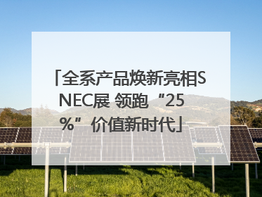 全系产品焕新亮相SNEC展 领跑“25%”价值新时代