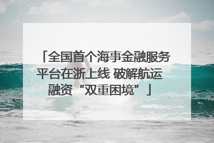 全国首个海事金融服务平台在浙上线 破解航运融资“双重困境”