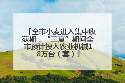 全市小麦进入集中收获期，“三夏”期间全市预计投入农业机械18万台（套）