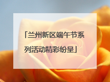 兰州新区端午节系列活动精彩纷呈