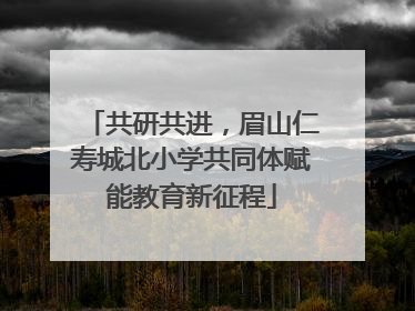 共研共进，眉山仁寿城北小学共同体赋能教育新征程