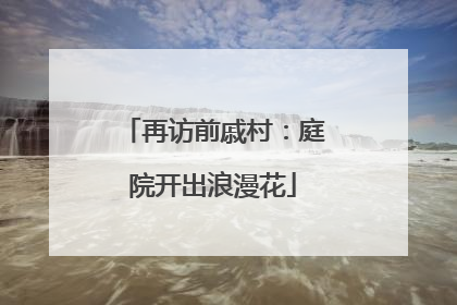 再访前戚村：庭院开出浪漫花