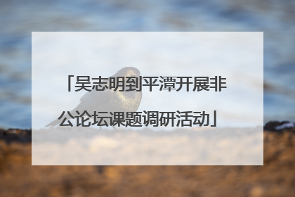 吴志明到平潭开展非公论坛课题调研活动