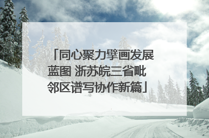 同心聚力擘画发展蓝图 浙苏皖三省毗邻区谱写协作新篇