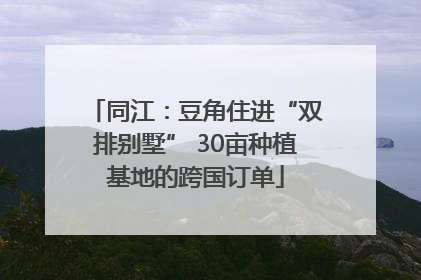 同江：豆角住进“双排别墅” 30亩种植基地的跨国订单