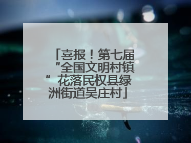 喜报！第七届“全国文明村镇”花落民权县绿洲街道吴庄村