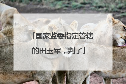 国家监委指定管辖的田玉军，判了