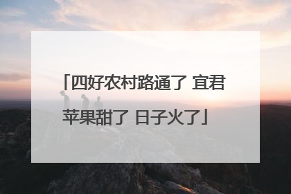 四好农村路通了 宜君苹果甜了 日子火了
