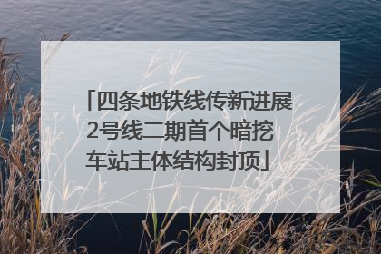 四条地铁线传新进展 2号线二期首个暗挖车站主体结构封顶