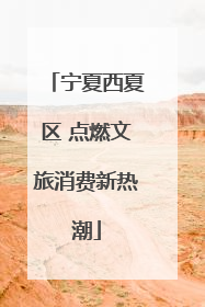 宁夏西夏区 点燃文旅消费新热潮