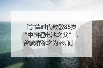 宁德时代致敬85岁“中国锂电池之父”，曾毓群称之为老师