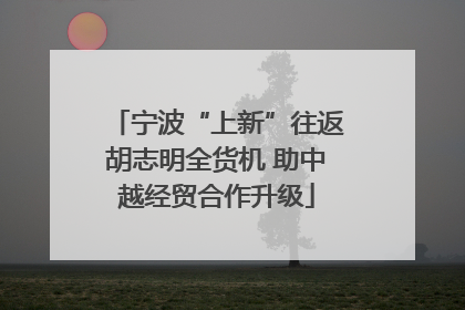 宁波“上新”往返胡志明全货机 助中越经贸合作升级