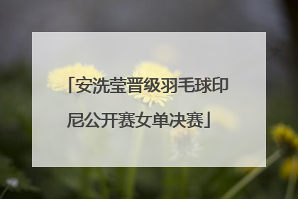 安洗莹晋级羽毛球印尼公开赛女单决赛