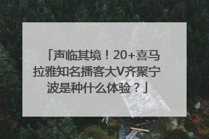 声临其境！20+喜马拉雅知名播客大V齐聚宁波是种什么体验？