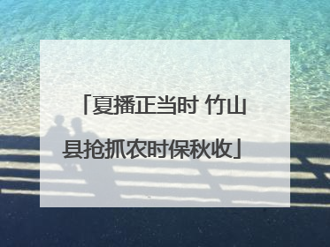 夏播正当时 竹山县抢抓农时保秋收