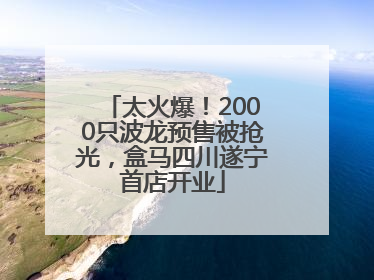 太火爆！2000只波龙预售被抢光，盒马四川遂宁首店开业