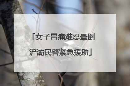 女子胃痛难忍晕倒 浐灞民警紧急援助