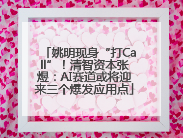 姚明现身“打Call”！清智资本张煜：AI赛道或将迎来三个爆发应用点