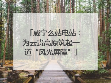 威宁么站电站：为云贵高原筑起一道“风光屏障”