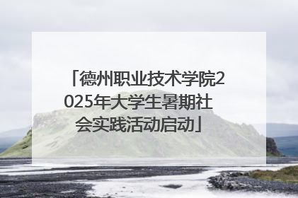 德州职业技术学院2025年大学生暑期社会实践活动启动