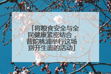 将粮食安全与全民健康紧密结合，普陀桃浦举行这场别开生面的活动