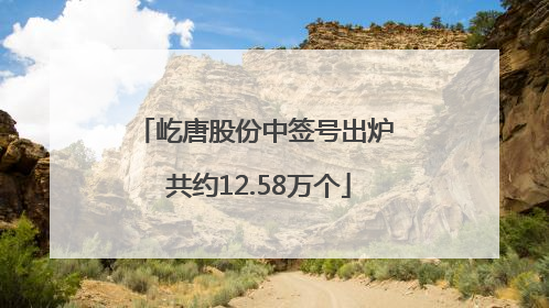 屹唐股份中签号出炉 共约12.58万个