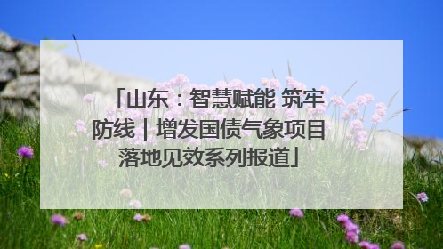山东：智慧赋能 筑牢防线｜增发国债气象项目落地见效系列报道