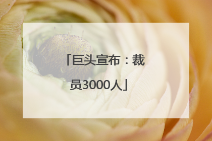 巨头宣布：裁员3000人