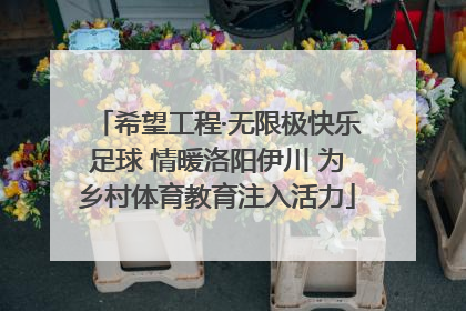 希望工程·无限极快乐足球 情暖洛阳伊川 为乡村体育教育注入活力