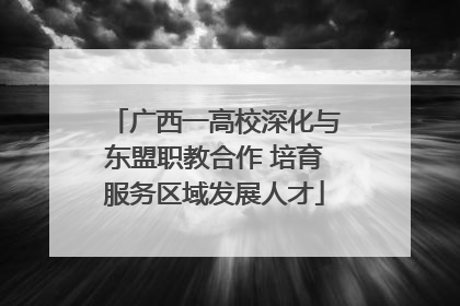广西一高校深化与东盟职教合作 培育服务区域发展人才
