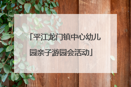 平江龙门镇中心幼儿园亲子游园会活动