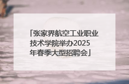 张家界航空工业职业技术学院举办2025年春季大型招聘会