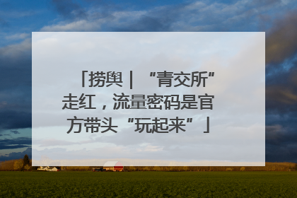 捞舆｜“青交所”走红，流量密码是官方带头“玩起来”