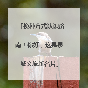 换种方式认识济南！你好，这是泉城文旅新名片