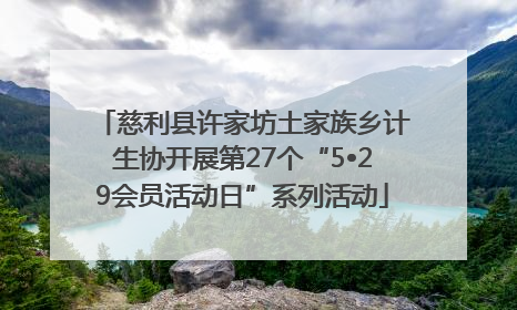 慈利县许家坊土家族乡计生协开展第27个“5•29会员活动日”系列活动