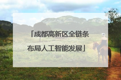 成都高新区全链条布局人工智能发展
