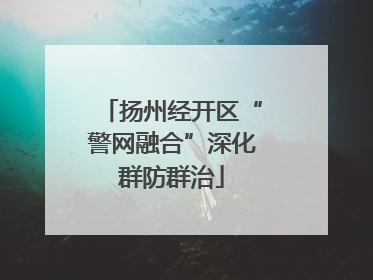 扬州经开区“警网融合”深化群防群治