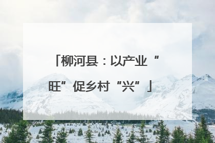 柳河县：以产业“旺”促乡村“兴”