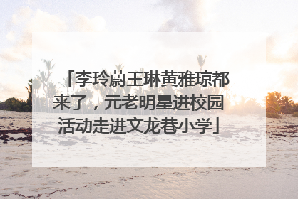 李玲蔚王琳黄雅琼都来了，元老明星进校园活动走进文龙巷小学