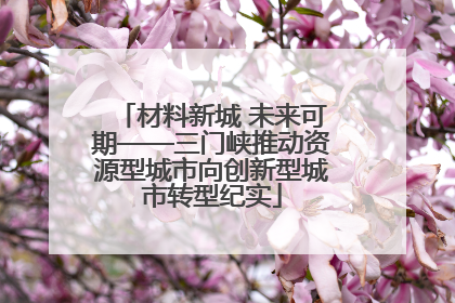 材料新城 未来可期——三门峡推动资源型城市向创新型城市转型纪实