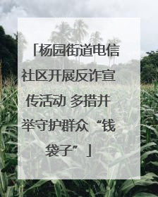 杨园街道电信社区开展反诈宣传活动 多措并举守护群众“钱袋子”