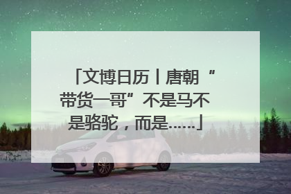 文博日历丨唐朝“带货一哥”不是马不是骆驼，而是……