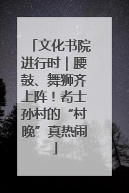 文化书院进行时｜腰鼓、舞狮齐上阵！耇士孙村的“村晚”真热闹