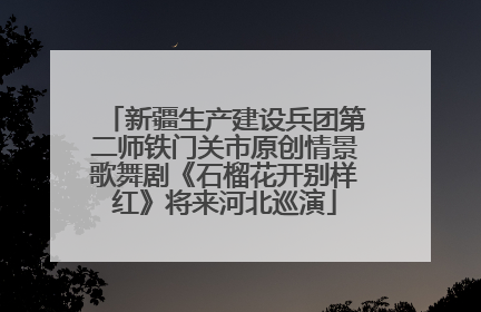 新疆生产建设兵团第二师铁门关市原创情景歌舞剧《石榴花开别样红》将来河北巡演