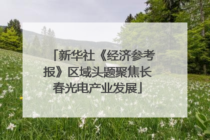 新华社《经济参考报》区域头题聚焦长春光电产业发展