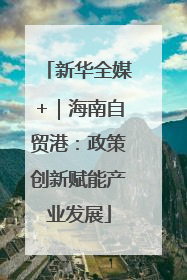 新华全媒+｜海南自贸港：政策创新赋能产业发展