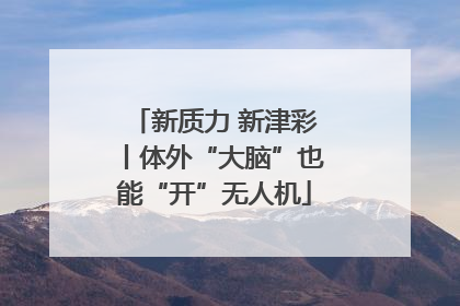 新质力 新津彩丨体外“大脑”也能“开”无人机