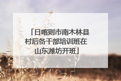 日喀则市南木林县村后备干部培训班在山东潍坊开班