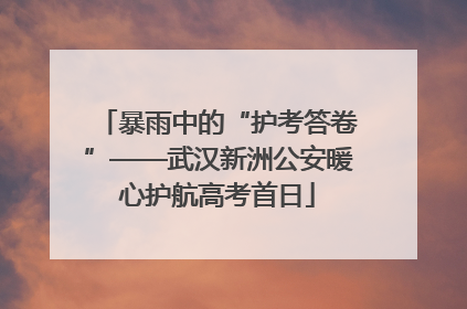 暴雨中的“护考答卷”——武汉新洲公安暖心护航高考首日