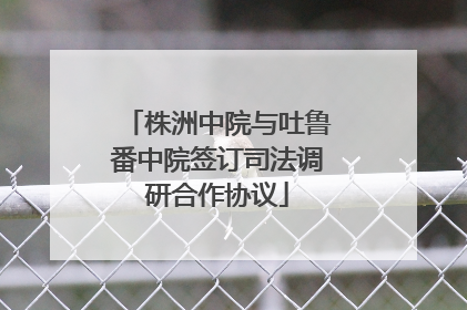 株洲中院与吐鲁番中院签订司法调研合作协议